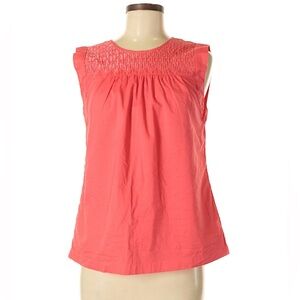 J Crew Coral / Orange Sleeveless Blouse size 6